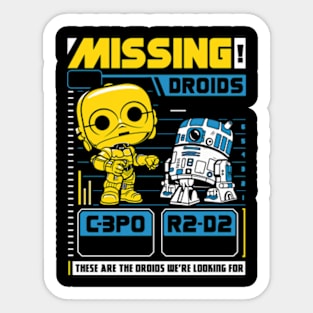 Missing Droids Sticker